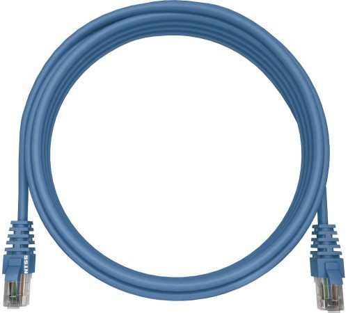 Патч-корд NTSS NTSS-PC-UTP-RJ45-5e-7.0-LSZH-BU NTSS-PC-UTP-RJ45-5E-7.0-LSZH-B UTP RJ-45 вил.-вилка RJ-45 кат.5E 7м синий LSZH (уп.:1шт) 26AWG