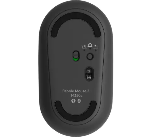 Мышь Logitech Pebble M350S графитовый оптическая (1000dpi) silent беспроводная BT/Radio USB (2but)