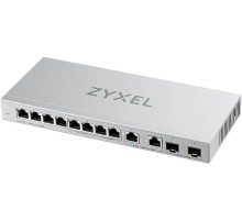 Коммутатор Коммутатор Zyxel XGS1010-12, 8xGE, 2x1/2,5GE, 2xSFP+, настольный, бесшумный (XGS1010-12-ZZ0102F)
