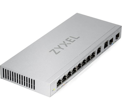 Коммутатор Коммутатор Zyxel XGS1010-12, 8xGE, 2x1/2,5GE, 2xSFP+, настольный, бесшумный (XGS1010-12-ZZ0102F) Коммутатор Коммутатор Zyxel XGS1010-12, 8xGE, 2x1/2,5GE, 2xSFP+, настольный, бесшумный (XGS1010-12-ZZ0102F)
