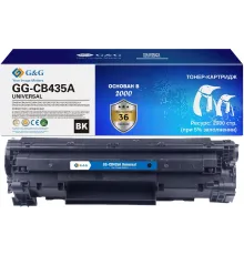Картридж лазерный G&G GG-CB435A UNIVERSAL черный (2000стр.) для HP P1005/1006/1505/M1120/Canon MF3010/4410/4412/4420n/HP М1522/P1102/1214/M1132/1212nf/1217nfw/1218nfs/P1560/1566/1606/M1536dnf;Canon D520/530/550/MF4450/4452/4550d/4570/4770n/4880dw/4890dw/L