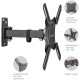 Кронштейн для телевизора Kromax CORBEL-4 черный 15"-42" макс.25кг настенный поворот и наклон