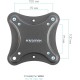 Кронштейн для телевизора Kromax CORBEL-7 черный 22"-65" макс.30кг настенный поворот и наклон