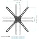 Кронштейн для телевизора Kromax CORBEL-7 черный 22"-65" макс.30кг настенный поворот и наклон