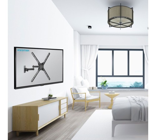 Кронштейн для телевизора Kromax CORBEL-7 черный 22"-65" макс.30кг настенный поворот и наклон