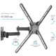 Кронштейн для телевизора Kromax CORBEL-7 черный 22"-65" макс.30кг настенный поворот и наклон