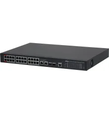 DAHUA DH-S4228-24GT-240 24-портовый гигабитный управляемый коммутатор с PoE, уровень L2, 24xRJ45 1GB, 2xRJ45 1Gb, 2xSFP 1Gb