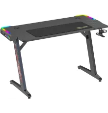 Стол игровой Cactus CS-GTZ-BK-RGB столешница ДСП черный каркас черный