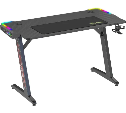 Стол игровой Cactus CS-GTZ-BK-RGB столешница ДСП черный каркас черный Стол игровой Cactus CS-GTZ-BK-RGB столешница ДСП черный каркас черный
