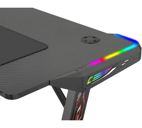 Стол игровой Cactus CS-GTZ-BK-RGB столешница ДСП черный каркас черный Стол игровой Cactus CS-GTZ-BK-RGB столешница ДСП черный каркас черный