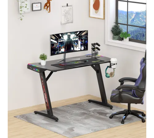 Стол игровой Cactus CS-GTZ-BK-RGB столешница ДСП черный каркас черный Стол игровой Cactus CS-GTZ-BK-RGB столешница ДСП черный каркас черный