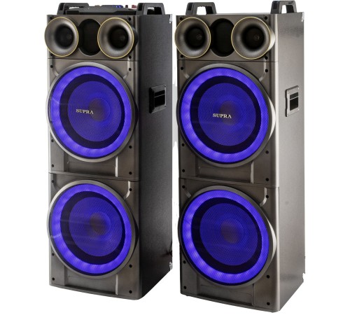 Минисистема Supra SMB-2150 черный 200Вт FM USB BT SD (в комплекте: активн.+пассив.колонки)