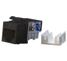 Hyperline KJ9-8P8C-C6-90-BK Вставка Keystone Jack RJ-45(8P8C), категория 6, черная