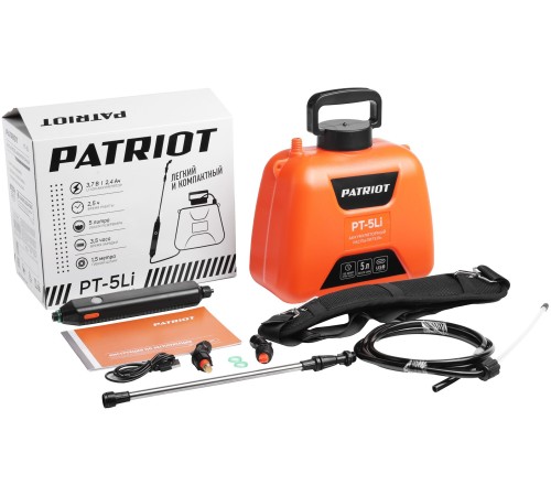 Опрыскиватель Patriot PT-5Li аккум. наплеч. 5л оранжевый (755302609)