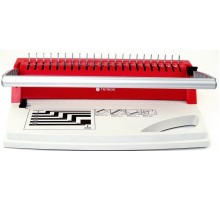 Переплетчик Heleos БП9п бело-красный (БП9ПБК) A4/перф.9л.сшив/макс.150л./пластик.пруж. (6-19мм)