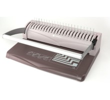 Переплетчик Heleos БП13пс коричневый (БП13ПСК) A4/перф.13л.сшив/макс.450л./пластик.пруж. (6-51мм)