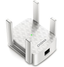 Повторитель беспроводного сигнала Digma D-WR310 (D-WR310V2) N300 Wi-Fi белый