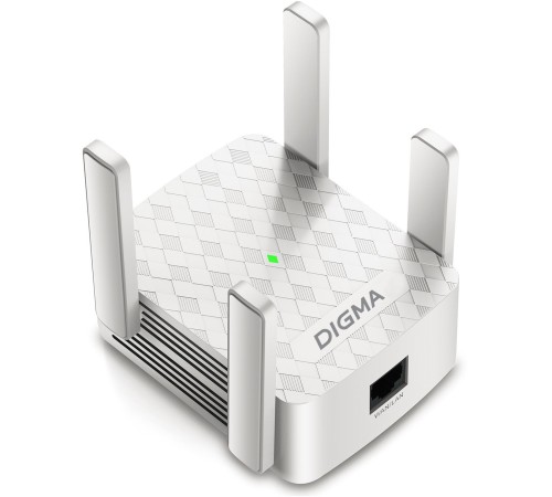 Повторитель беспроводного сигнала Digma D-WR400 AC1200 10/100BASE-TX/Wi-Fi белый