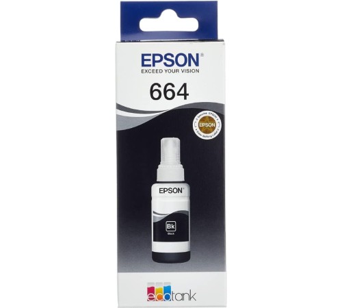 Чернила Epson C13T664198 (аналог C13T66414A) черный 70мл для Epson L100