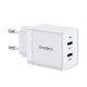 Сетевое зар./устр. Choetech Q5006-EU 40W 3A (PD) 2xUSB type-C универсальное белый (Q5006-EU-WH)