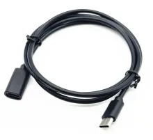 Кабель-удлинитель Buro USB Type-C (m) USB Type-C (f) 2м (BU-EXT-TYPEC-2M) черный