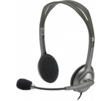 Наушники с микрофоном Logitech Stereo H110 серебристый 1.8м накладные оголовье (981-000459)