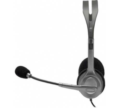 Наушники с микрофоном Logitech Stereo H110 серебристый 1.8м накладные оголовье (981-000459) Наушники с микрофоном Logitech Stereo H110 серебристый 1.8м накладные оголовье (981-000459)