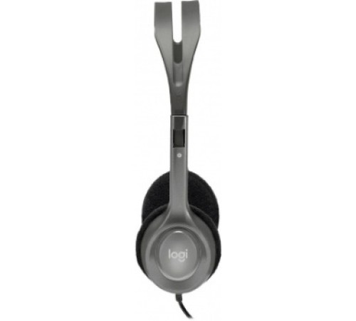 Наушники с микрофоном Logitech Stereo H110 серебристый 1.8м накладные оголовье (981-000459) Наушники с микрофоном Logitech Stereo H110 серебристый 1.8м накладные оголовье (981-000459)