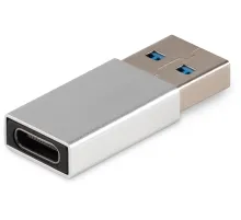 Адаптер Buro ver3.0 USB A(m) USB Type-C (f) (BU-USB3-AM-CF) серебристый