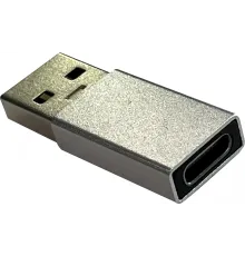 Адаптер Buro ver2.0 USB A(m) USB Type-C (f) (BU-USB2-AM-CF) серебристый