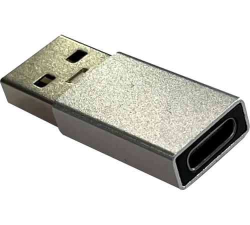 Адаптер Buro ver2.0 USB A(m) USB Type-C (f) (BU-USB2-AM-CF) серебристый Адаптер Buro ver2.0 USB A(m) USB Type-C (f) (BU-USB2-AM-CF) серебристый