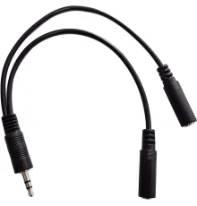 Адаптер аудио Buro BU-2XJACK-JACK 2xJack 3.5 (f)/Jack 3.5 (m) 0.2м. черный