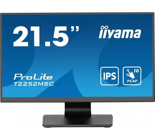 Монитор Iiyama 21.5" ProLite T2252MSC-B2 черный IPS LED 5ms 16:9 HDMI M/M глянцевая 1000:1 250cd 178гр/178гр 1920x1080 60Hz DP FHD Touch 4.5кг
