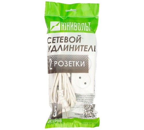 Сетевой фильтр Юнивольт 00-00000393 5м (2 розетки) белый (коробка) Сетевой фильтр Юнивольт 00-00000393 5м (2 розетки) белый (коробка)
