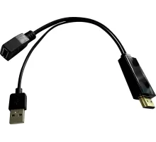Переходник Buro HDMI (m)/DisplayPort (f) белый (BU-HDMI(M)-DP(F))