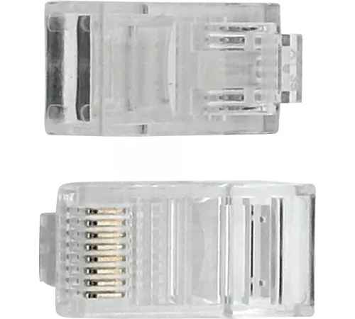 Коннектор Buro (BU-CONRJ45-50PCS) RJ45 прозрачный (упак.:50шт) Коннектор Buro (BU-CONRJ45-50PCS) RJ45 прозрачный (упак.:50шт)