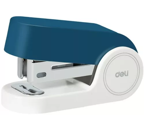 Степлер мини Deli EK203-BL EK203 24/6 26/6 (15листов) встроенный антистеплер синий 15скоб металл/пластик коробка