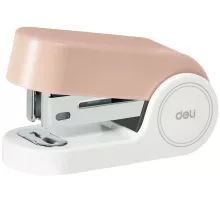 Степлер мини Deli EK203-PK EK203 24/6 26/6 (15листов) встроенный антистеплер розовый 15скоб металл/пластик коробка