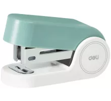 Степлер мини Deli EK203-GR EK203 24/6 26/6 (15листов) встроенный антистеплер зеленый 15скоб металл/пластик коробка