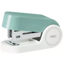 Степлер мини Deli EK203-GR EK203 24/6 26/6 (15листов) встроенный антистеплер зеленый 15скоб металл/пластик коробка