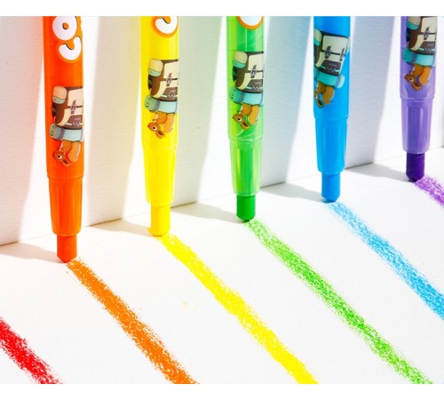 Восковые мелки Deli EC223-12 кругл. с поворотным механизмом 12цв. (12шт) дл.165мм д.10мм блист.европод.