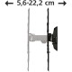 Кронштейн для телевизора Hama 00220823 черный 32"-65" макс.20кг настенный поворот и наклон