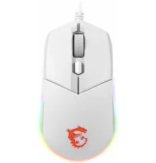 Мышь проводная Gaming Mouse MSI Clutch GM11, Wired, DPI 5000, symmetrical design, RGB lighting, White (S12-0401970-CLA)