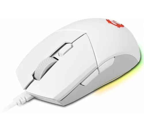 Мышь проводная Gaming Mouse MSI Clutch GM11, Wired, DPI 5000, symmetrical design, RGB lighting, White (S12-0401970-CLA)