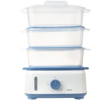 Пароварка Centek CT-1462 3ярус. 1050Вт белый/голубой