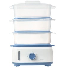 Пароварка Centek CT-1462 3ярус. 1050Вт белый/голубой