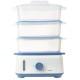 Пароварка Centek CT-1462 3ярус. 1050Вт белый/голубой