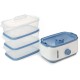 Пароварка Centek CT-1462 3ярус. 1050Вт белый/голубой
