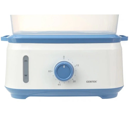 Пароварка Centek CT-1462 3ярус. 1050Вт белый/голубой Пароварка Centek CT-1462 3ярус. 1050Вт белый/голубой