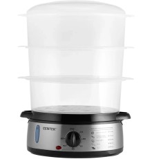 Пароварка Centek CT-1457 три корзины механическое управление мощность 800 Вт звуковой сигнал окончания работы чаша для риса в комплекте